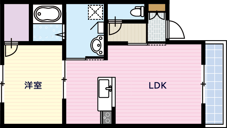 １LDK間取り図