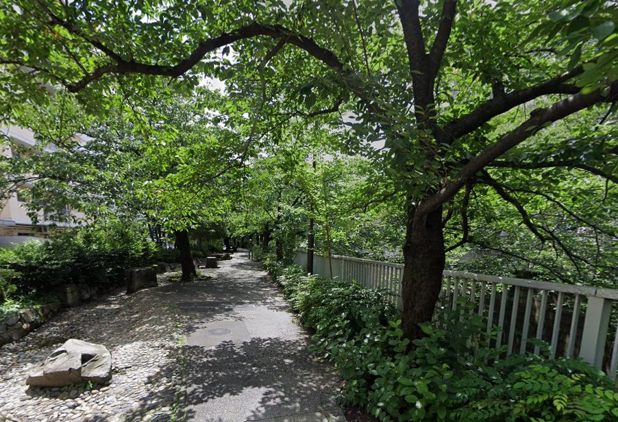神田上水公園の遊歩道