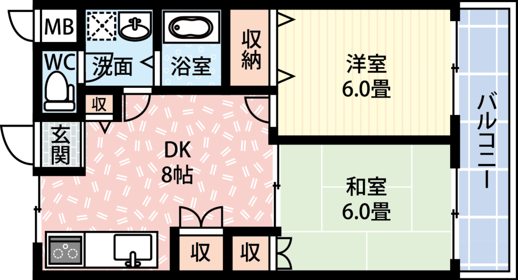 ２DK間取り図