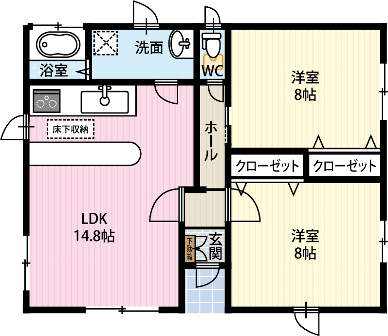2LDK間取り図
