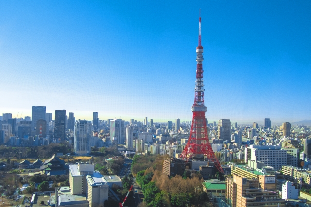 上空からみた港区風景