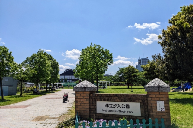 解放感のある都立汐入公園