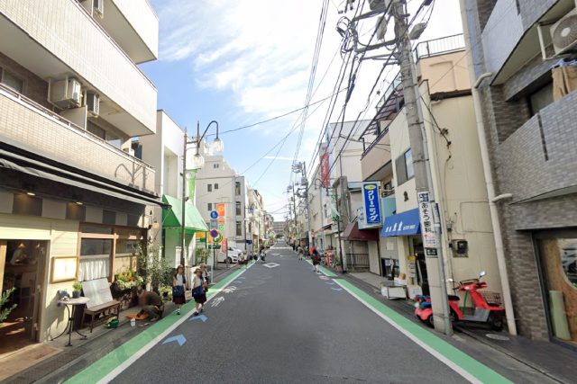 九品仏駅南側エリアの風景
