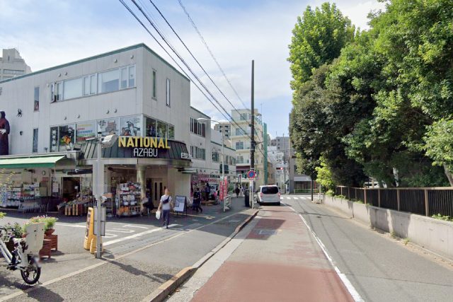 広尾駅東側エリアの風景