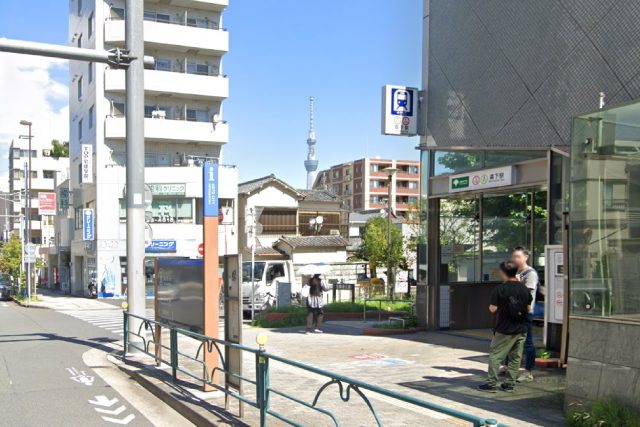 森下駅北側エリアの風景