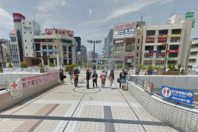 松戸駅西口エリアの風景
