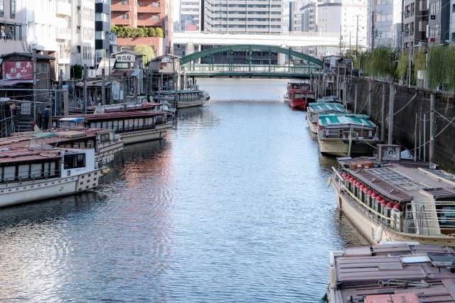 柳橋〜浅草橋の神田川沿い風景