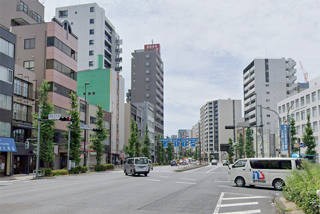 蔵前駅南側エリアの風景
