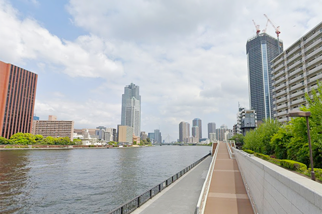 勝どき駅北側エリアの風景