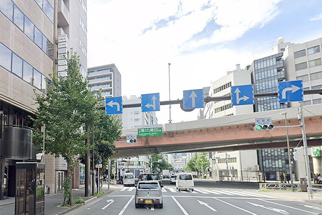 小伝馬町駅西側エリアの風景