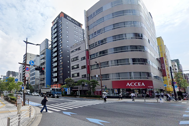 小伝馬町駅東側エリアの風景