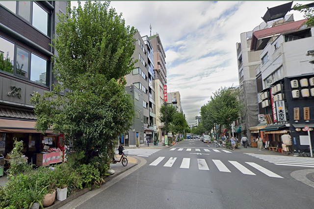 人形町駅南側エリアの風景