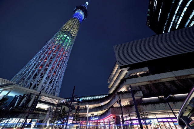夜の東京スカイツリータウン