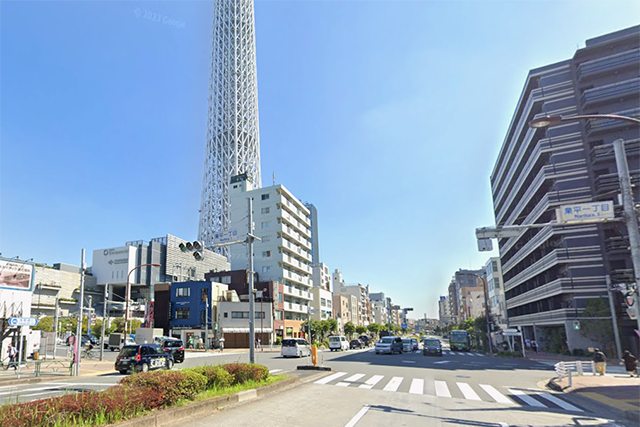 押上駅南側エリアの風景