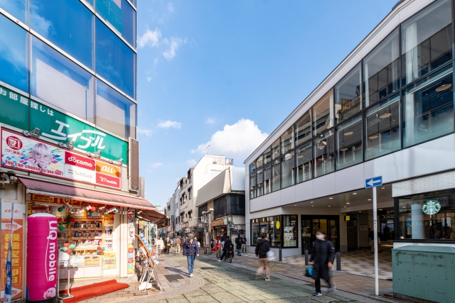 綱島駅西側エリア風景