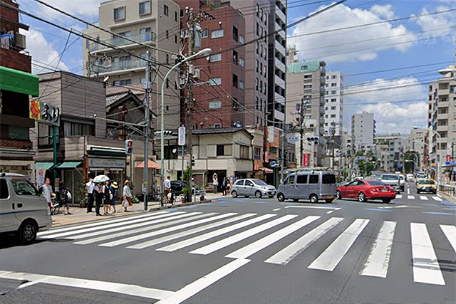 駒込駅北側エリアの風景