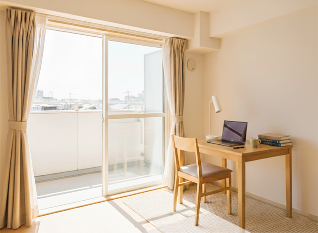 冬の部屋の日当たりイメージ