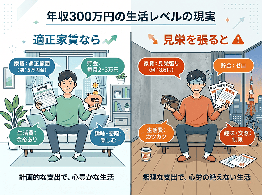 【図解】年収300万円の生活レベルの現実