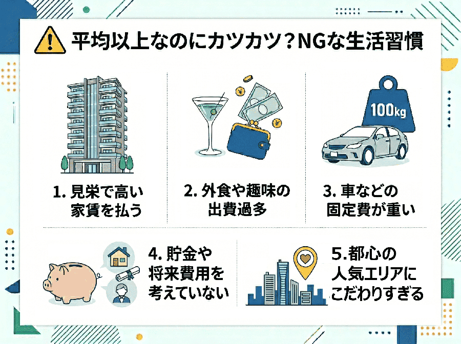 【図解】年収600万円で生活が苦しくなるNG行動