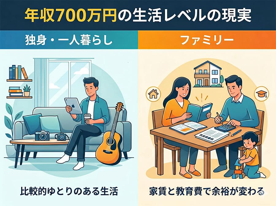 【図解】年収700万円の生活レベルの現実