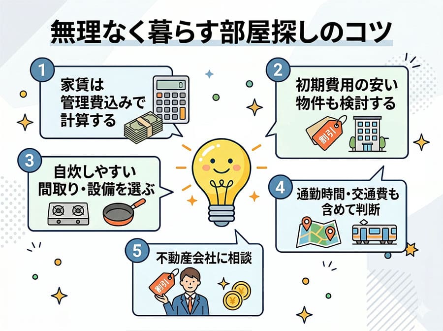 【図解】無理なく暮らす部屋探しのコツ