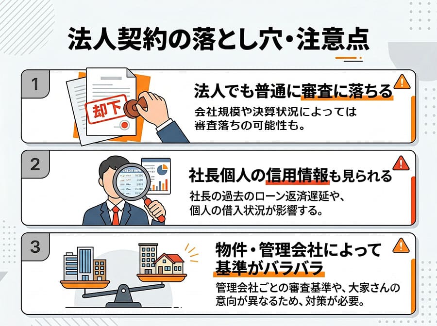 【図解】法人契約のよくある落とし穴・注意点