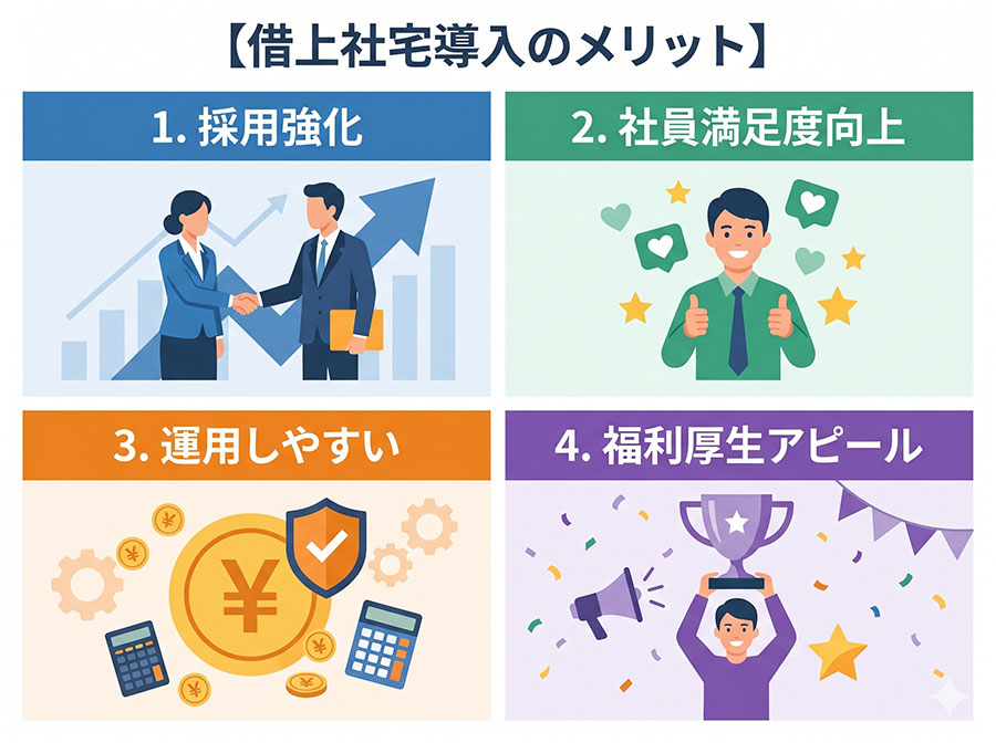 【図解】借上社宅導入のメリット