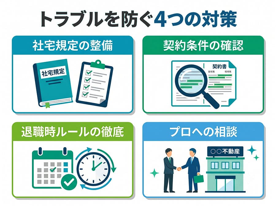 【画像】トラブルを防ぐ４つの対策