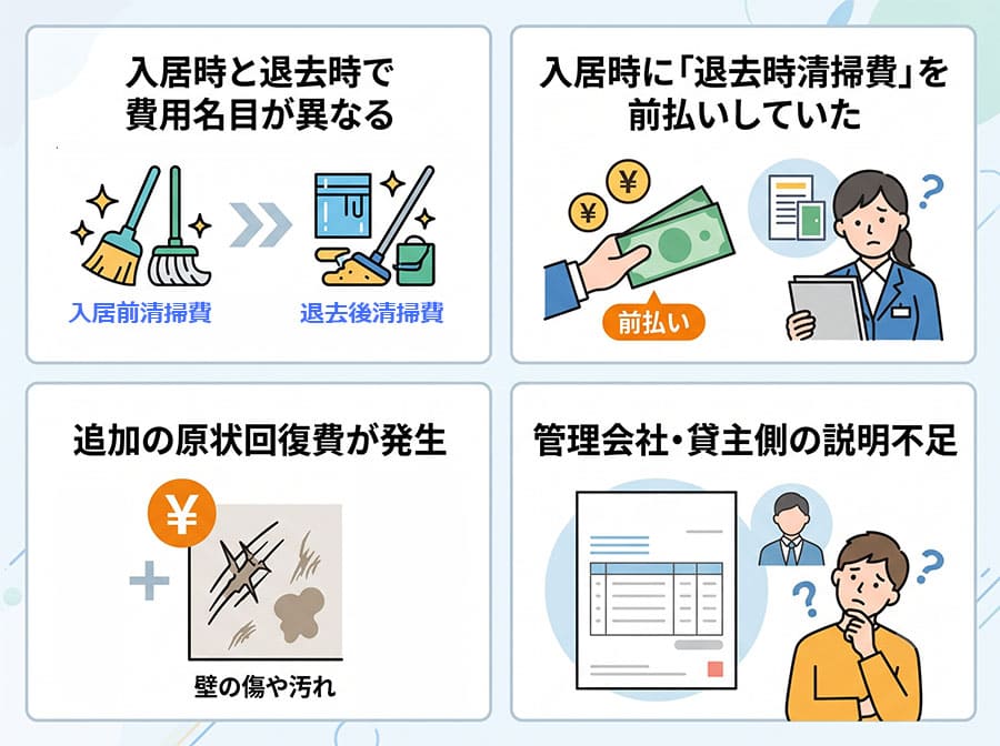 【図解】入居時と退去時に両方請求される4パターン