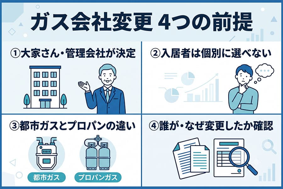 【図説】ガス会社変更 4つの前提