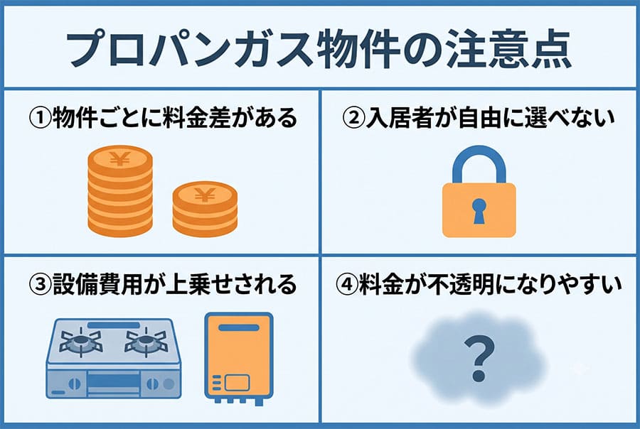 【図説】プロパンガス物件の注意点