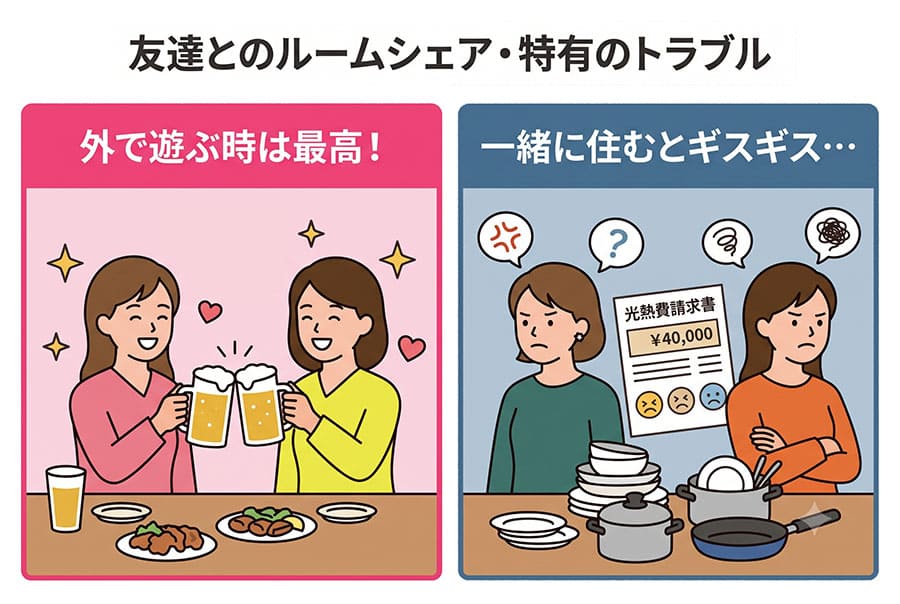 【図解】シェアハウスは止めとけと言われる理由