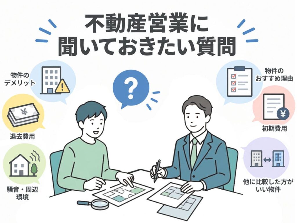 賃貸の部屋探しで不動産営業に聞いておきたい質問