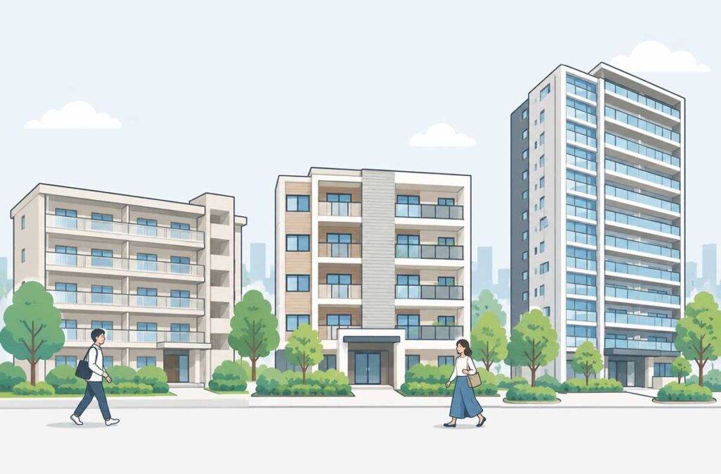 UR賃貸には団地型からリノベーション住宅、都市型住宅までさまざまな物件がある
