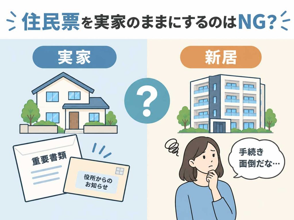 民票を実家のままにするのはNG?