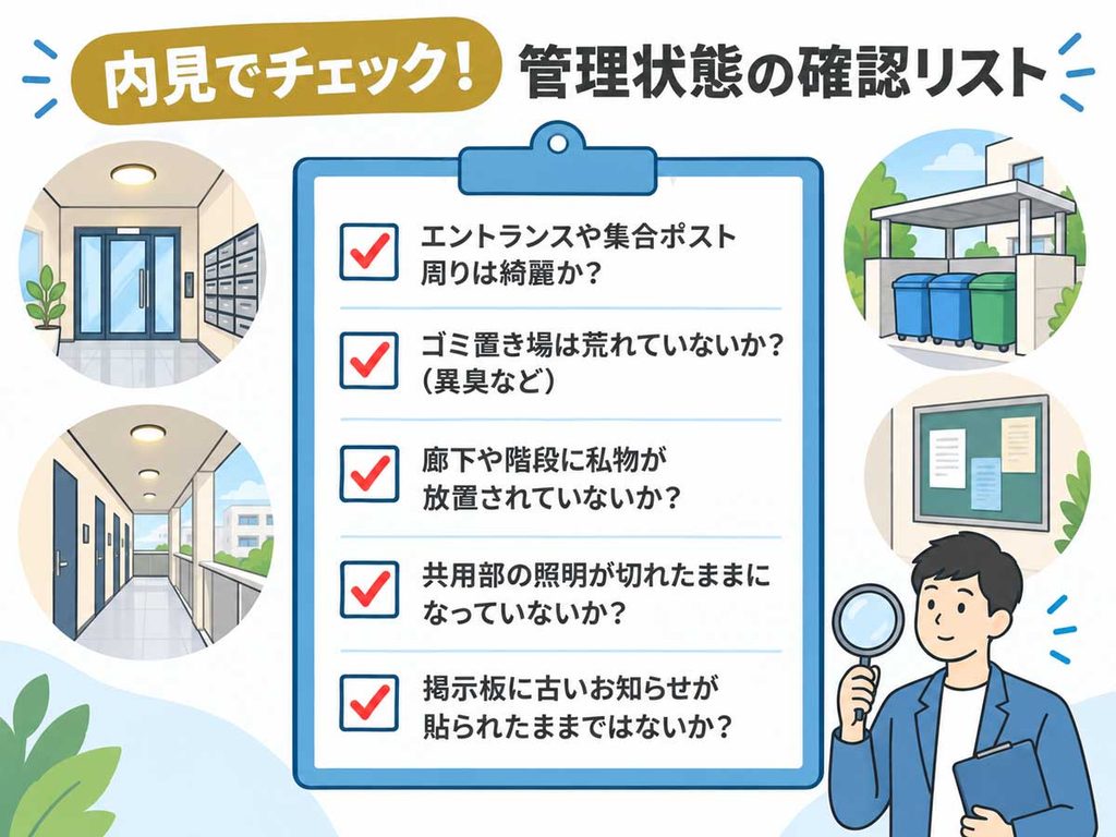 管理費が安い賃貸物件の内見で確認すべき共用部のチェックポイント