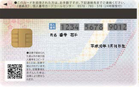 マイナンバーカード裏面