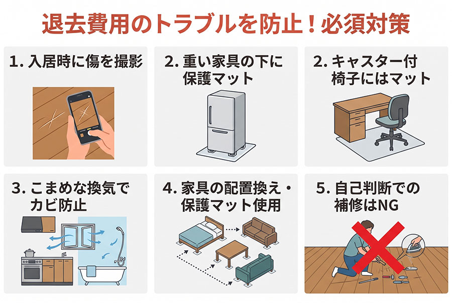 【図解】クッションフロアの退去トラブル対策
