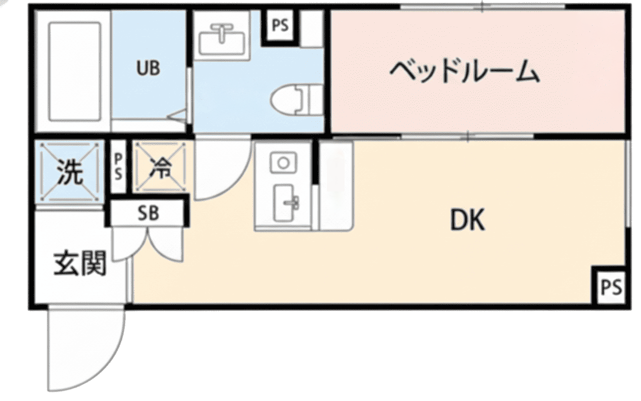 1DK間取り図