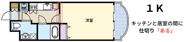 1K間取り図