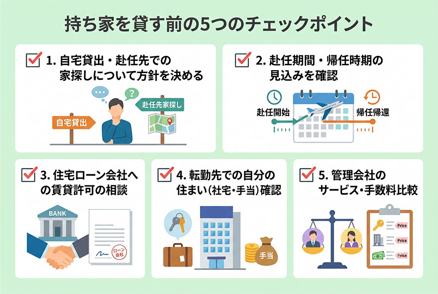【図解】持ち家を貸す前の５つのチェックポイント